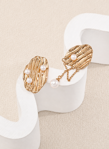 Perle Drift Asymmetrical Earrings