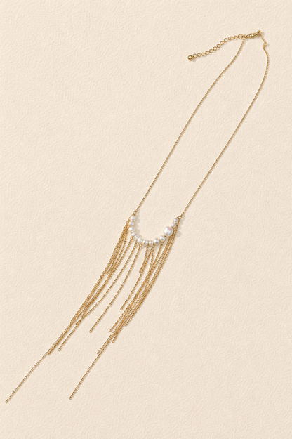 Aurora Pearl Fringe Necklace