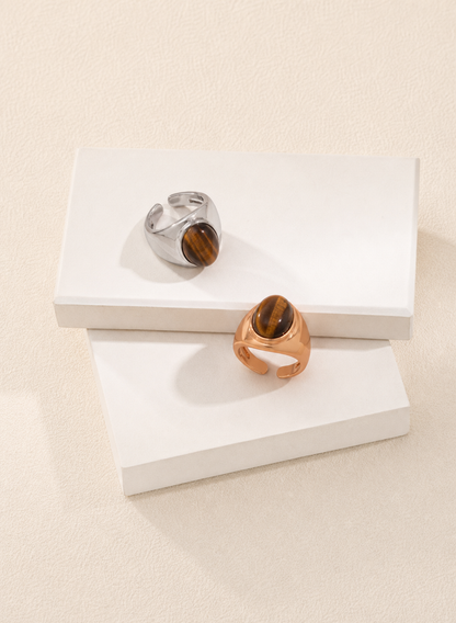 Tiger Eye Dome Ring