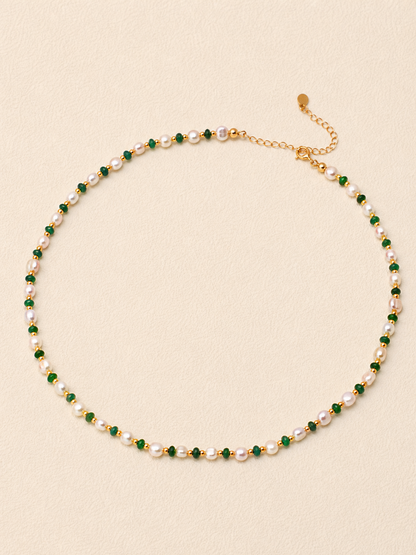 Emerald Pearl Strand Necklace