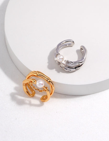 Perle Arc Chain Ring