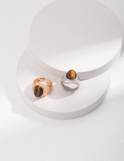 Tiger Eye Dome Ring