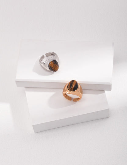 Tiger Eye Dome Ring