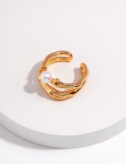 Perle Arc Chain Ring