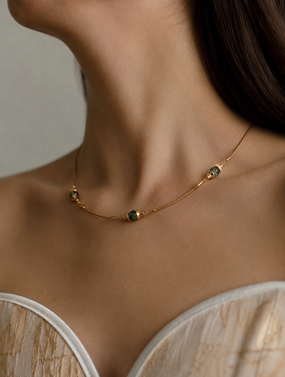 Moss Agate Flow Necklace