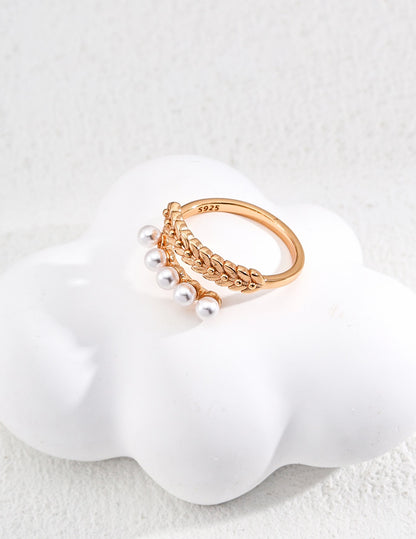 Pearl Laurel Ring