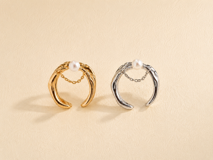Perle Arc Chain Ring