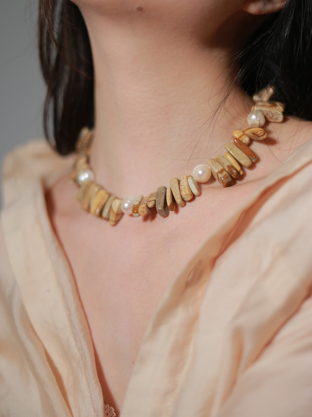 Desert Pearl Stone Choker