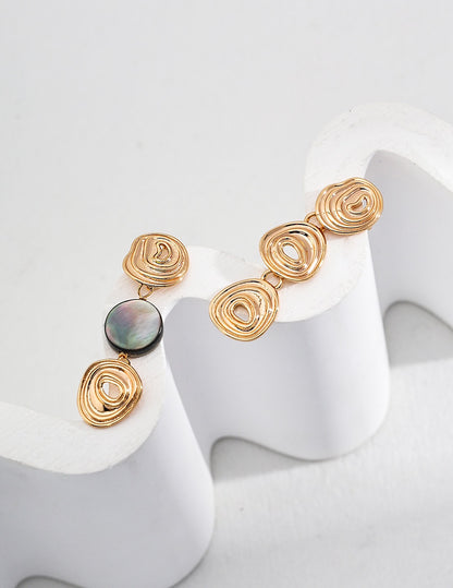 Perle Wave Drop Earrings