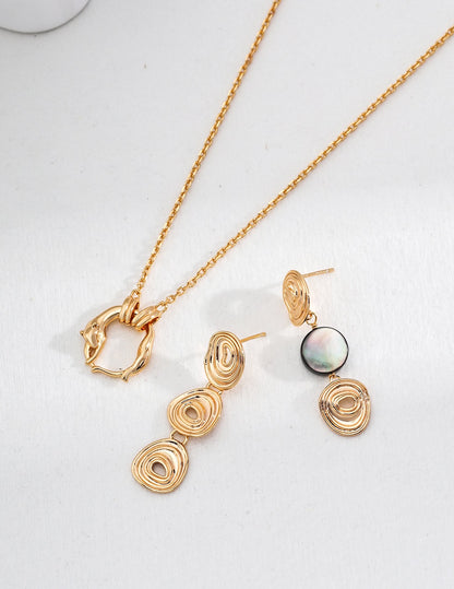 Perle Wave Drop Earrings