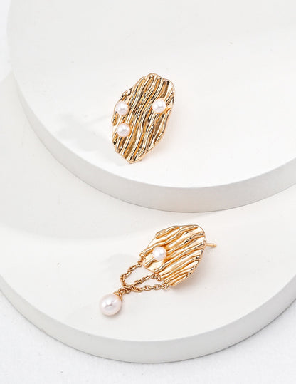 Perle Drift Asymmetrical Earrings