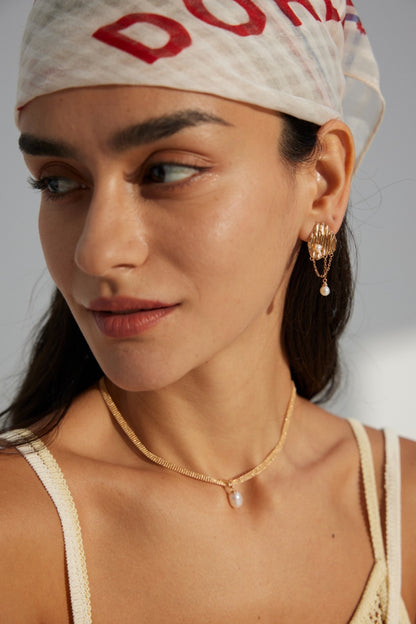 Perle Drift Asymmetrical Earrings