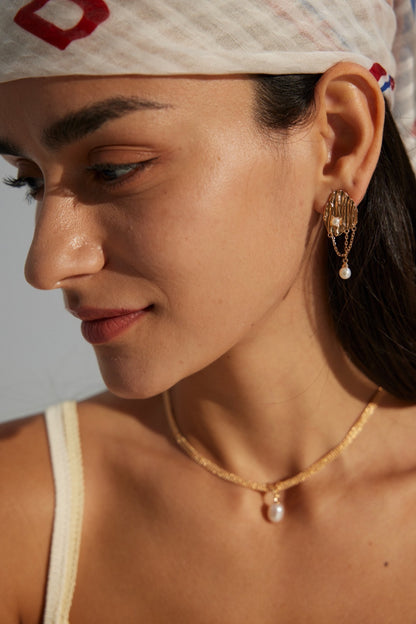 Perle Drift Asymmetrical Earrings