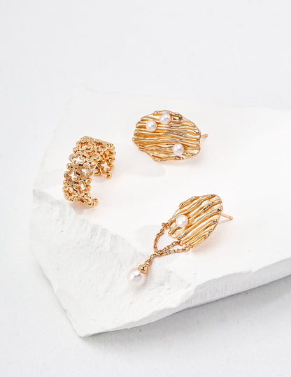 Perle Drift Asymmetrical Earrings