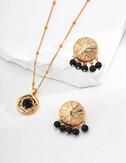 Soleil Noir Drop Earrings