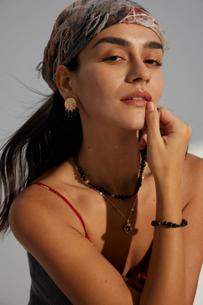 Soleil Noir Drop Earrings