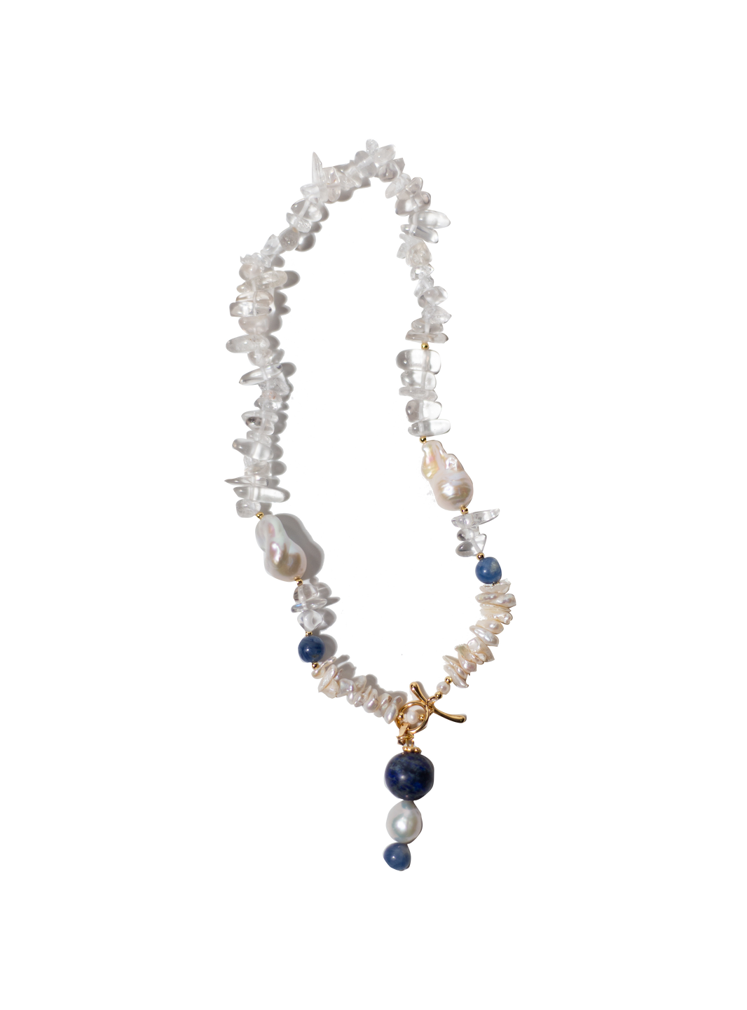 Ocean Veil Crystal & Pearl Necklace