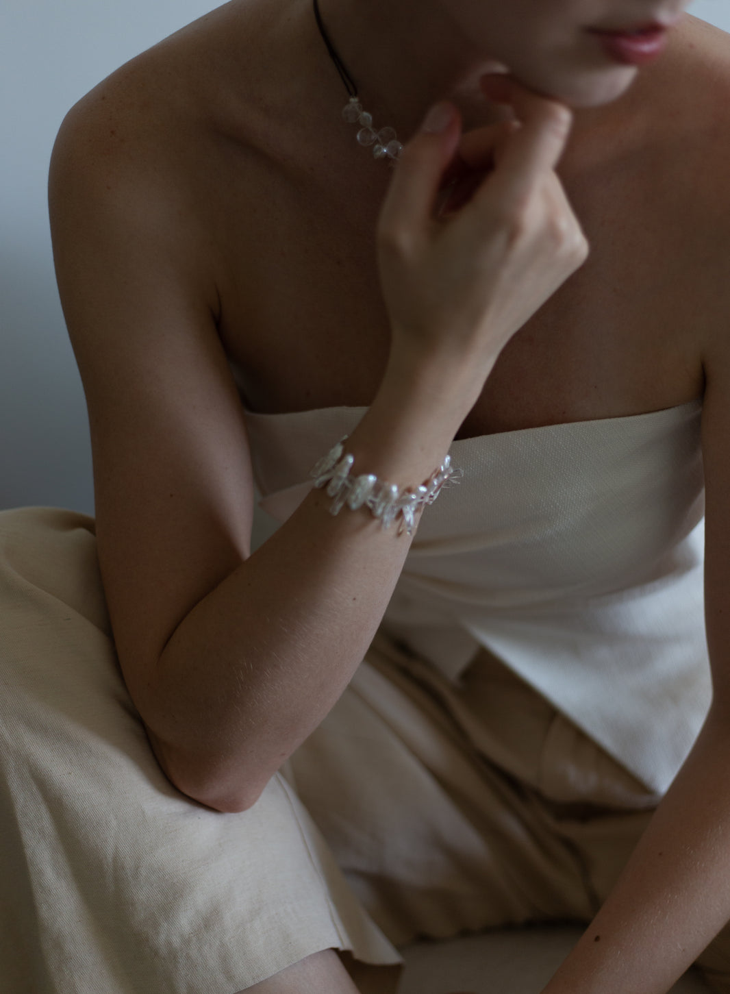Moonwater Pearl & Crystal Bracelet