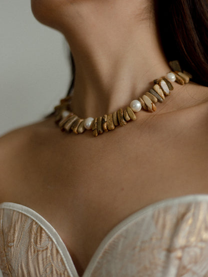 Desert Pearl Stone Choker