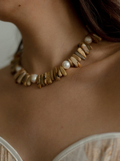 Desert Pearl Stone Choker