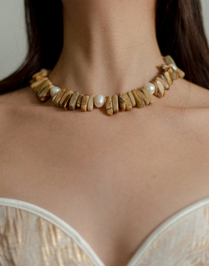 Desert Pearl Stone Choker