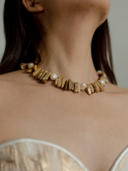 Desert Pearl Stone Choker