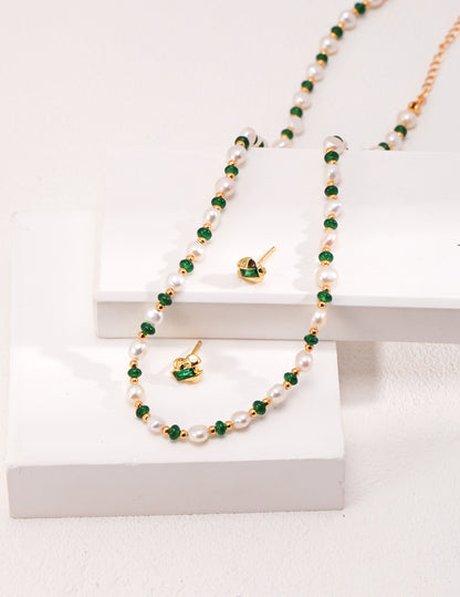 Emerald Pearl Strand Necklace