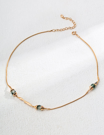 Moss Agate Flow Necklace