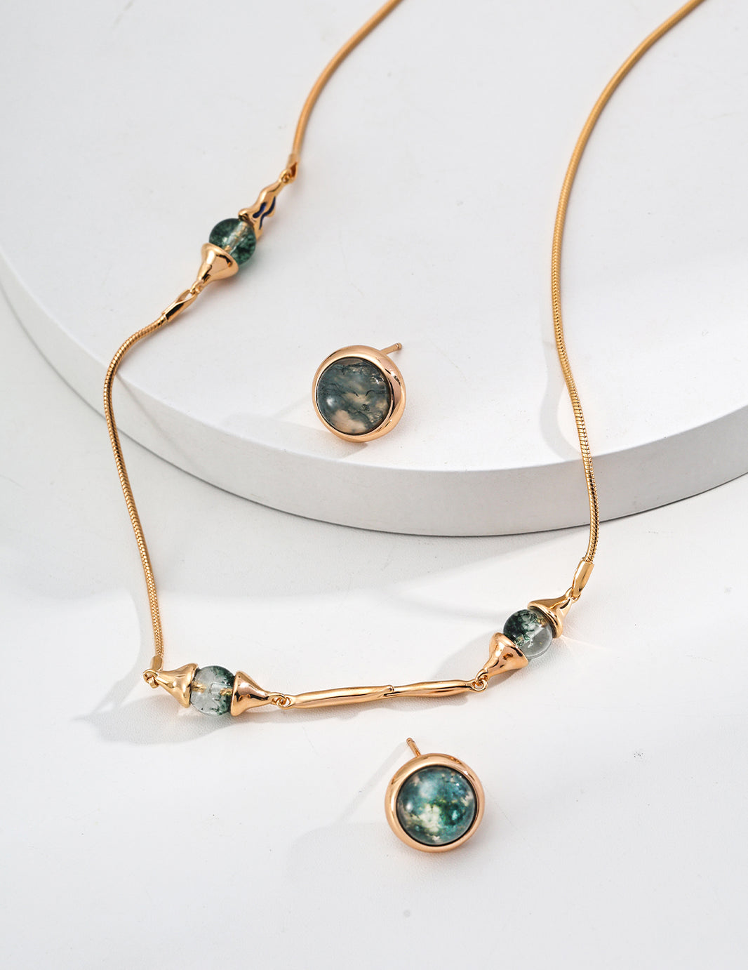 Moss Agate Flow Necklace