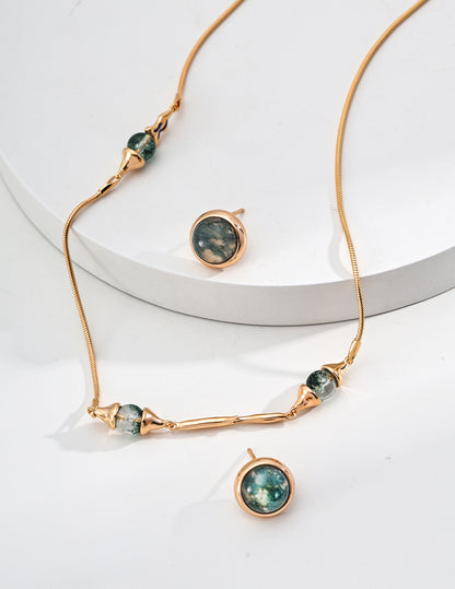 Moss Agate Flow Necklace